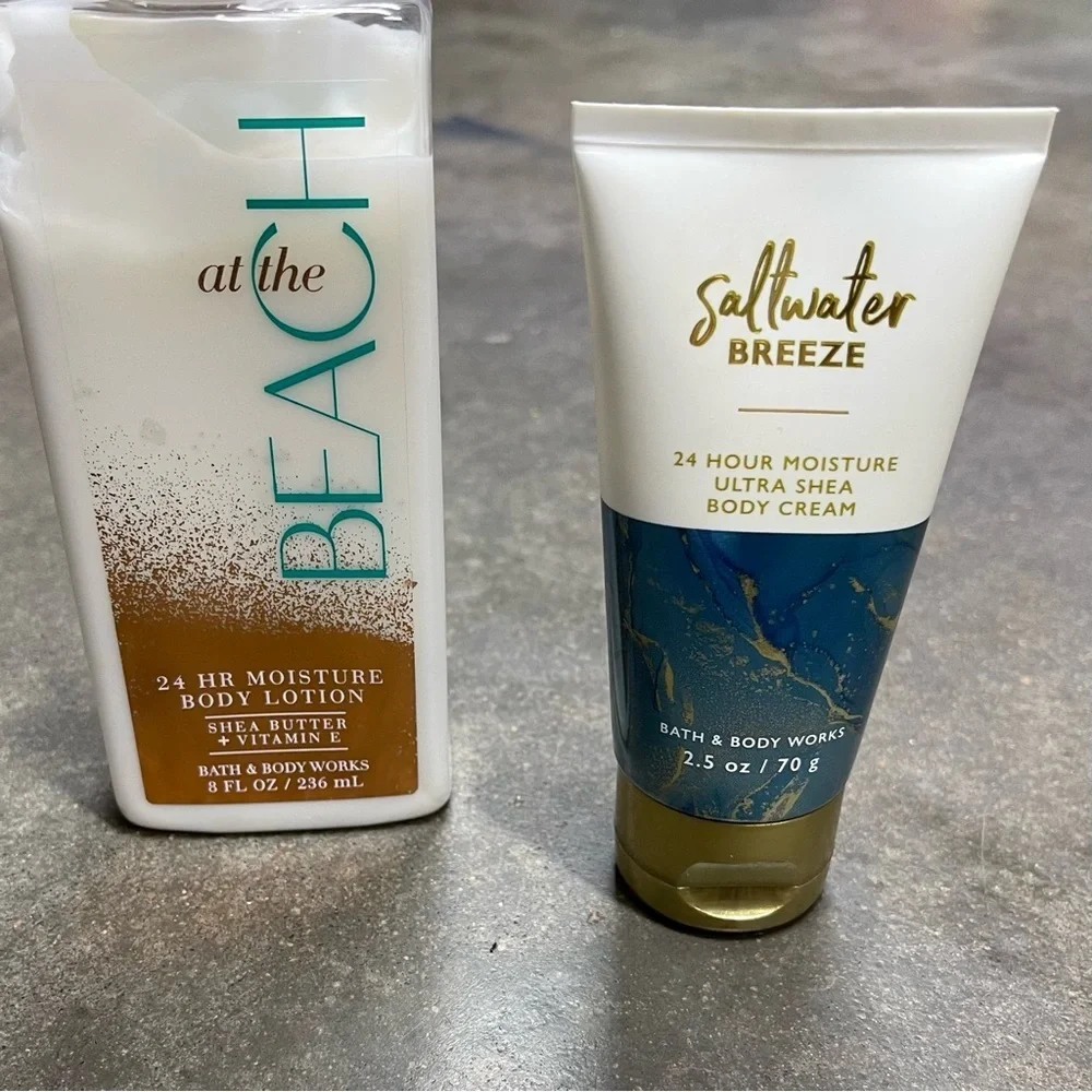 Bath & Body Works Lotion Set At The Beach Saltwater Breeze Summer